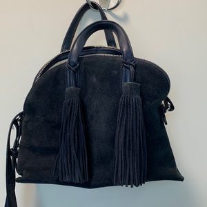 Loeffler Randall Dome Tassel Suede Satchel